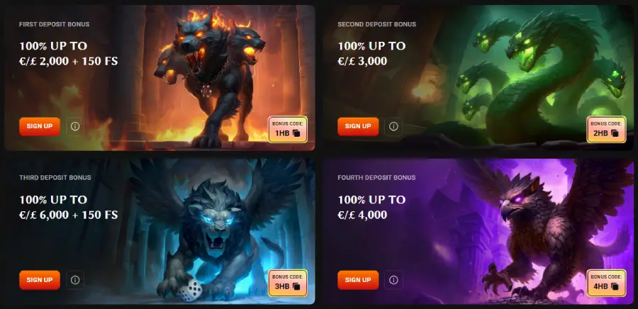 HadesBet Casino UK Welcome Package